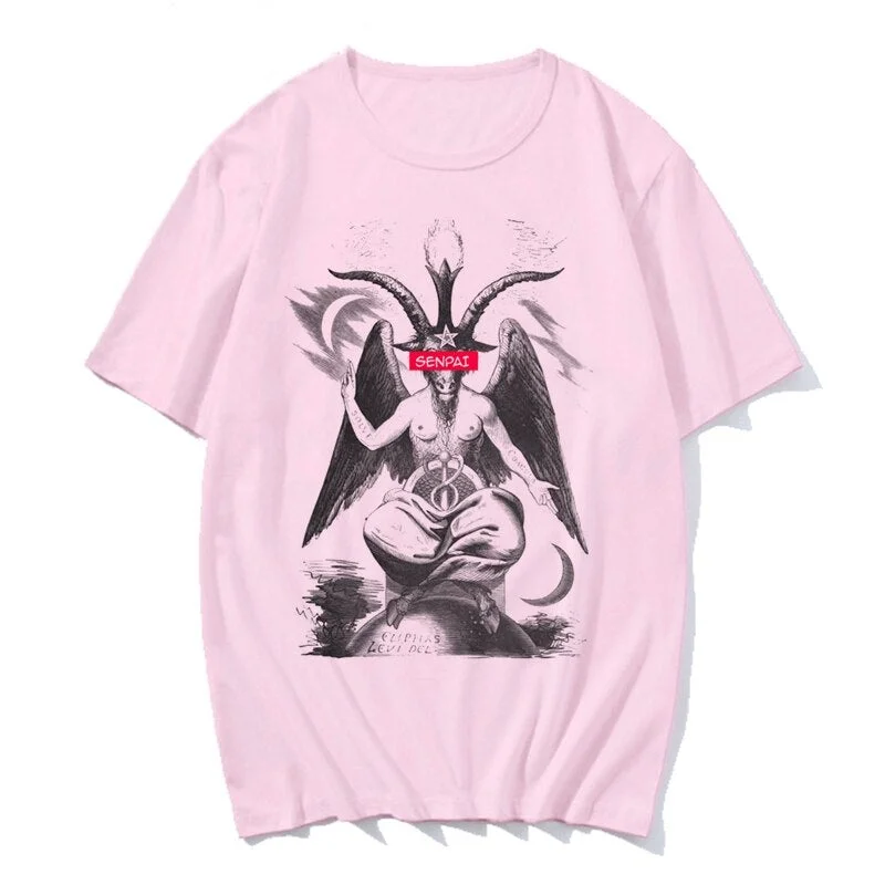 Satan T Shirt Lucifer Demon Death Scary Evil Satanism Grim Reaper Baphomet T-shirt Satanist Tshirt Male/female Top Tee