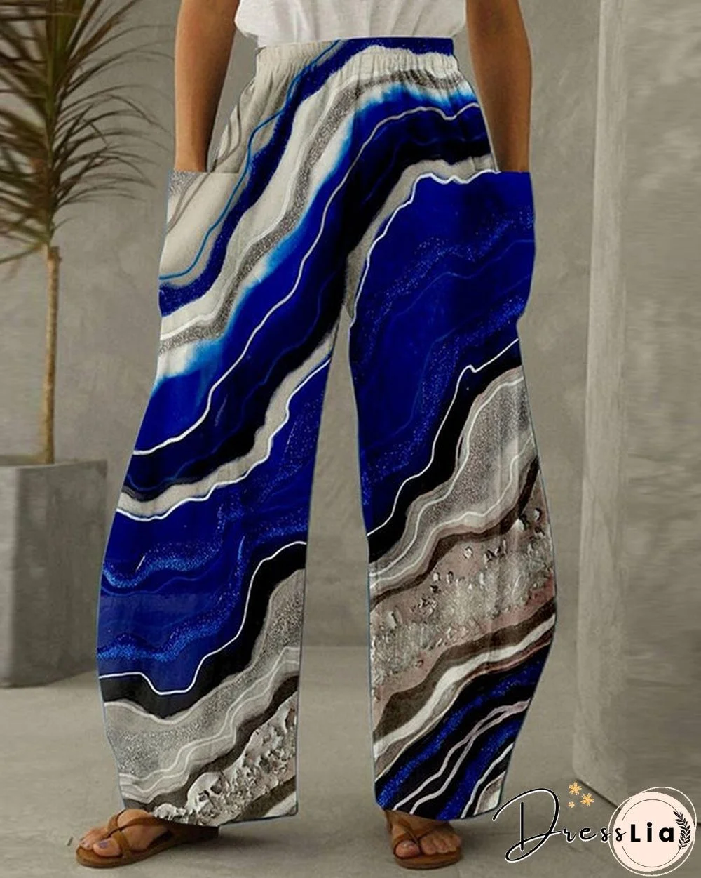 Floral Print Retro Casual Loose Pants S-5XL