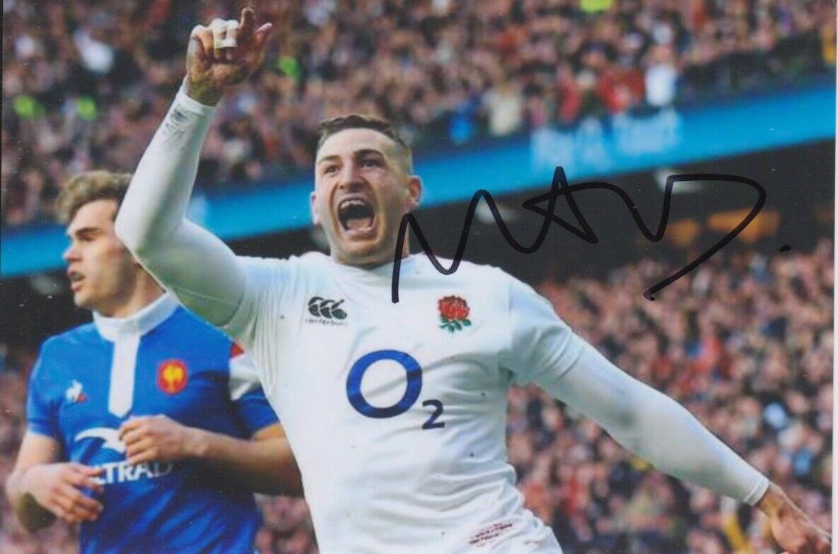 JONNY MAY HAND SIGNED 6X4 Photo Poster painting ENGLAND RUGBY UNION AUTOGRAPH 7