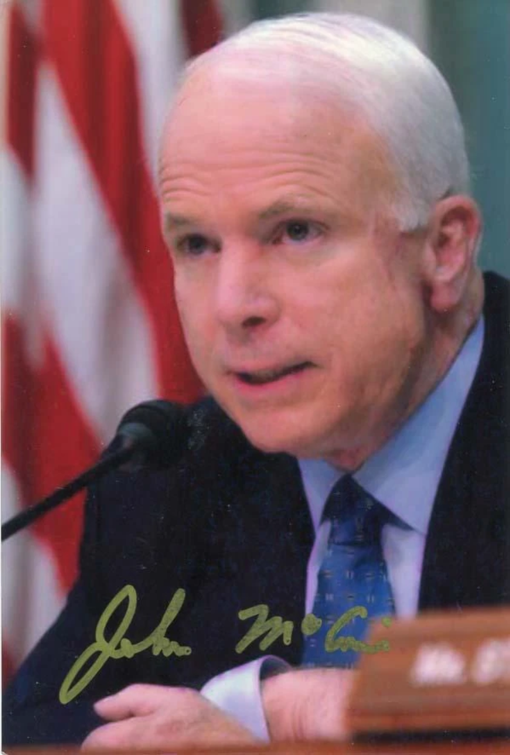 John McCain US SENATOR OF ARIZONA autograph, signed Photo Poster painting