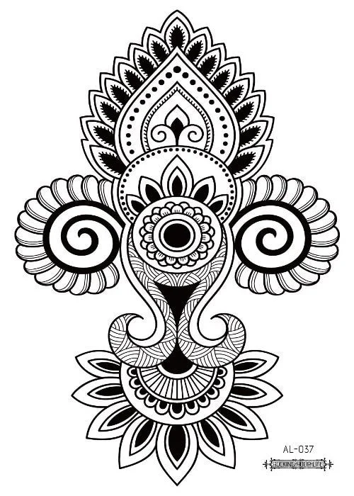 38 Kinds Adult Chest Back Tattoo Rose Flowers Mandala Totem Waterproof Temporary Body Art Sticker Disposable tatouage temporaire