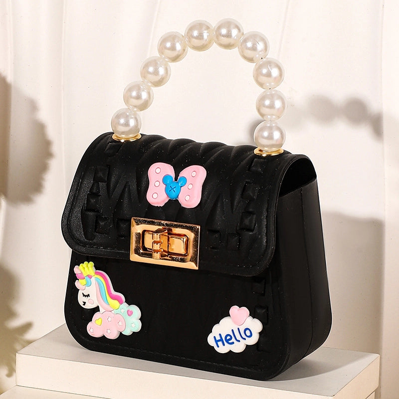 Women’s Silica Gel Animal Minimalist Classic Style Square Flip Cover Handbag