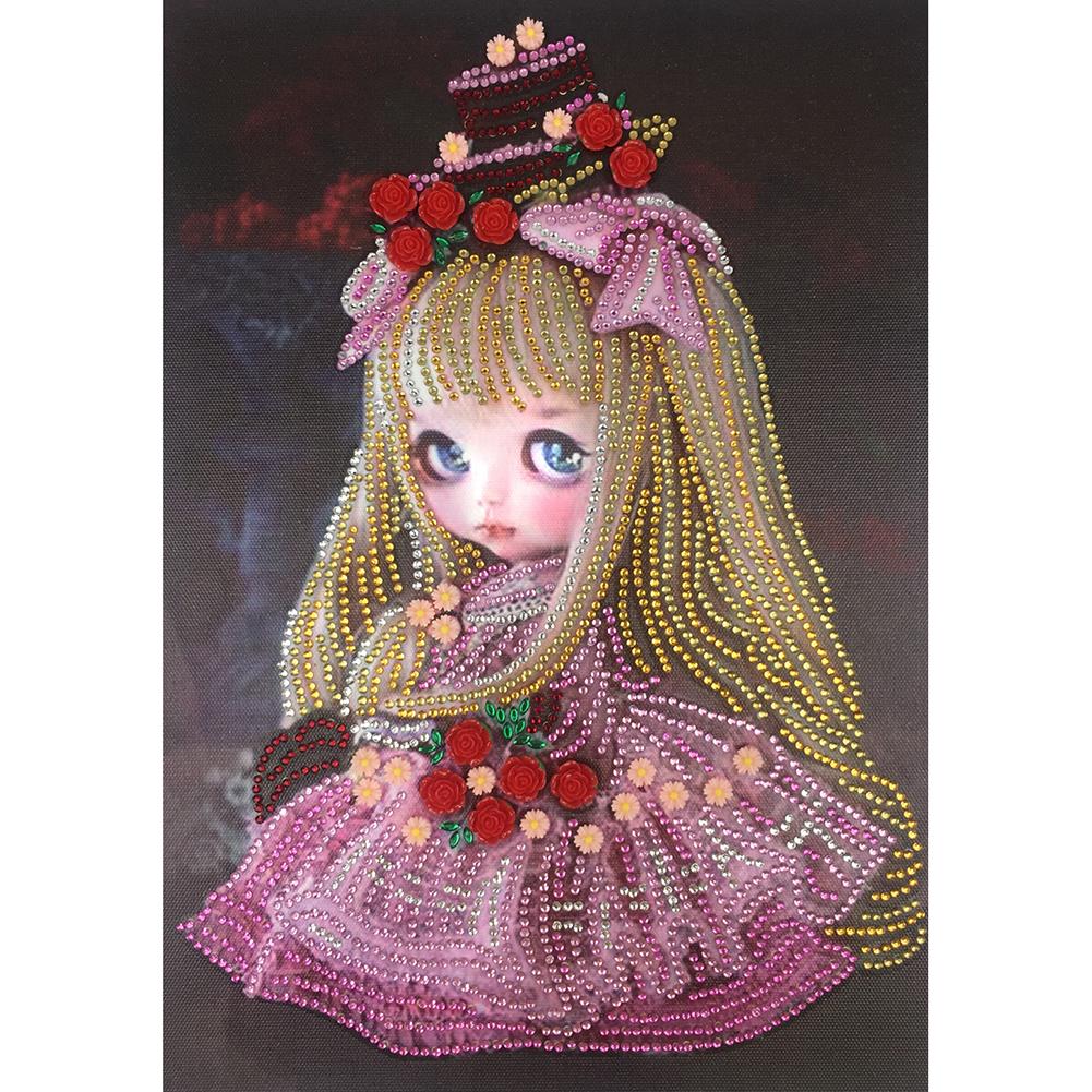 

30*40CM - Girl - Special-Shaped Drill Diamond Painting, 501 Original