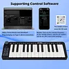 M-VAVE SMK25 Mini MIDI Keyboard 25 Key USB Rechargeable Controller Wireless