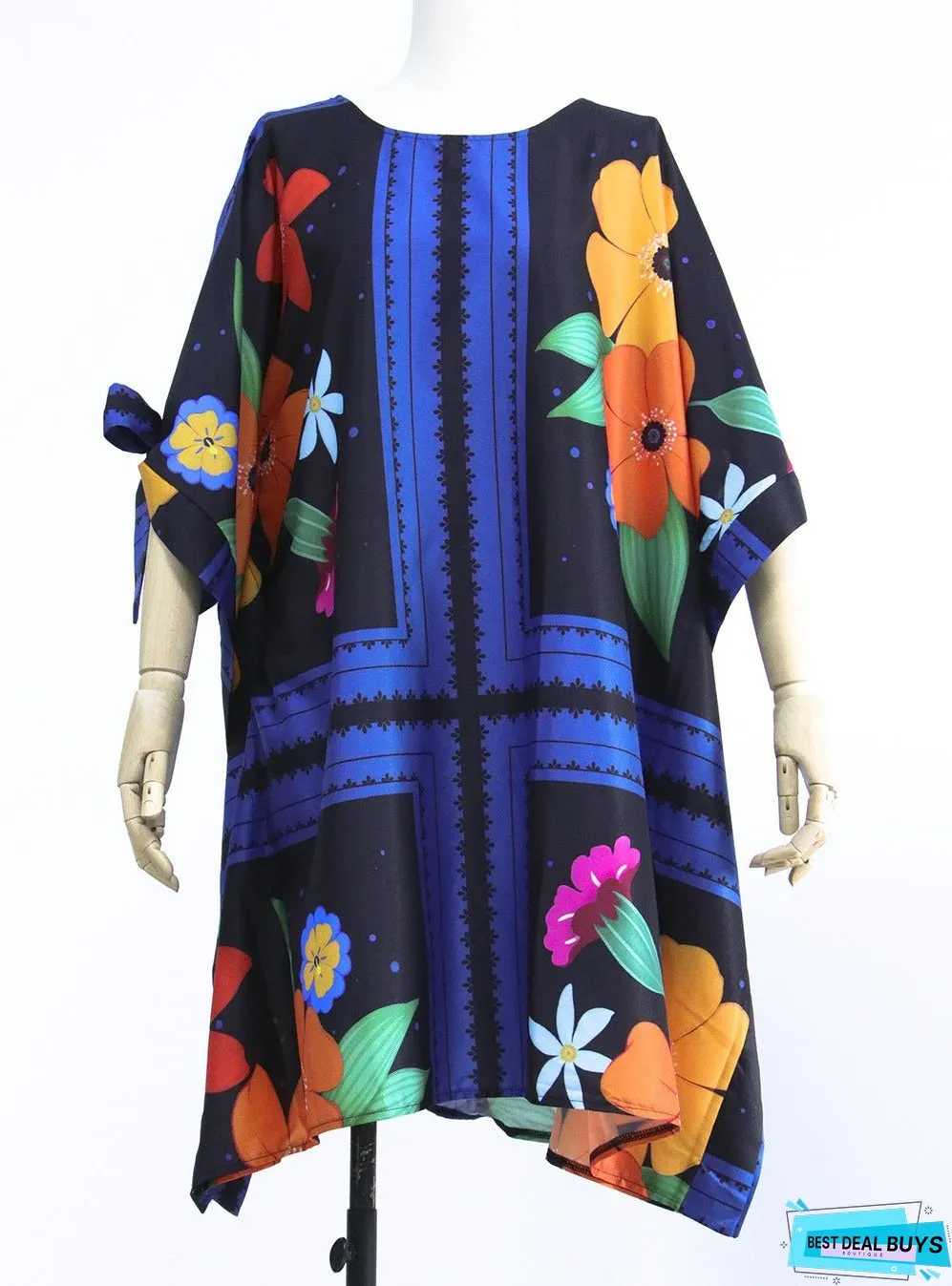 Fashion Fluffy Loose Dress Round Neck Bat Sleeve Women's Dress