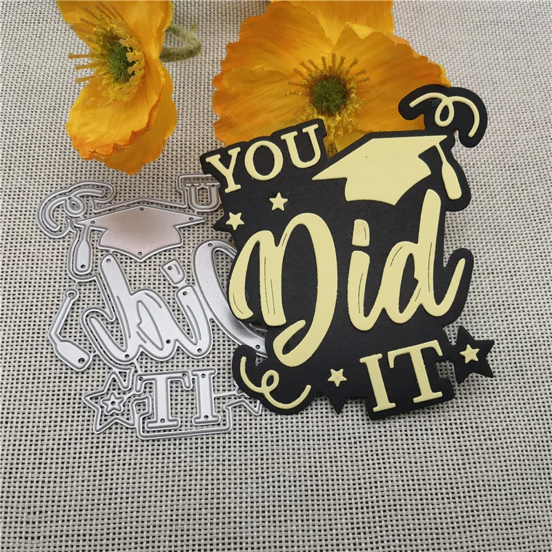 Nigikala Graduates Frame Metal Cutting Dies Stencils For DIY Scrapbooking Decorative Embossing Handcraft Template