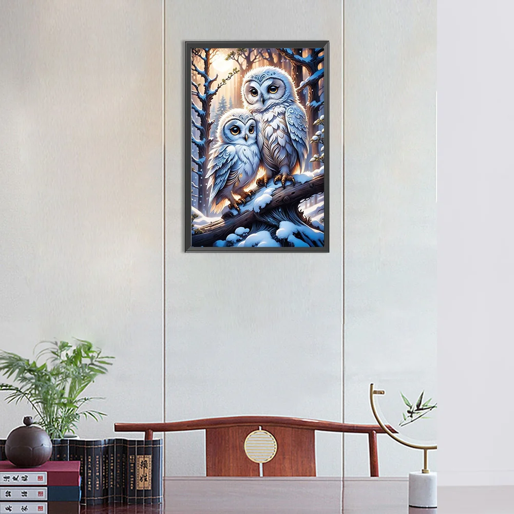 Full Round Diamond Painting 30*45cm - Owl