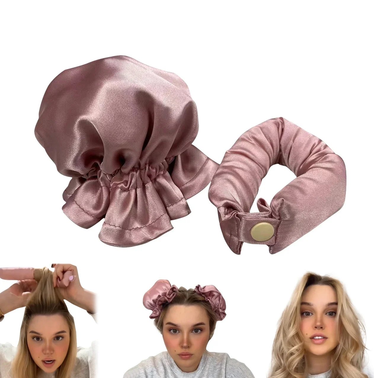 🔥Nagy eladások🔥 Szatén Heatless Curling szett