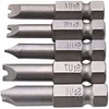 5pcs 50mm U4-U8 S2 Alloy Steel Magnetic U Shaped Electric Screwdriver Bits