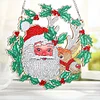  DIY Diamond Painting Art Santa Hanging Craft Home Decor Wreath Kit 