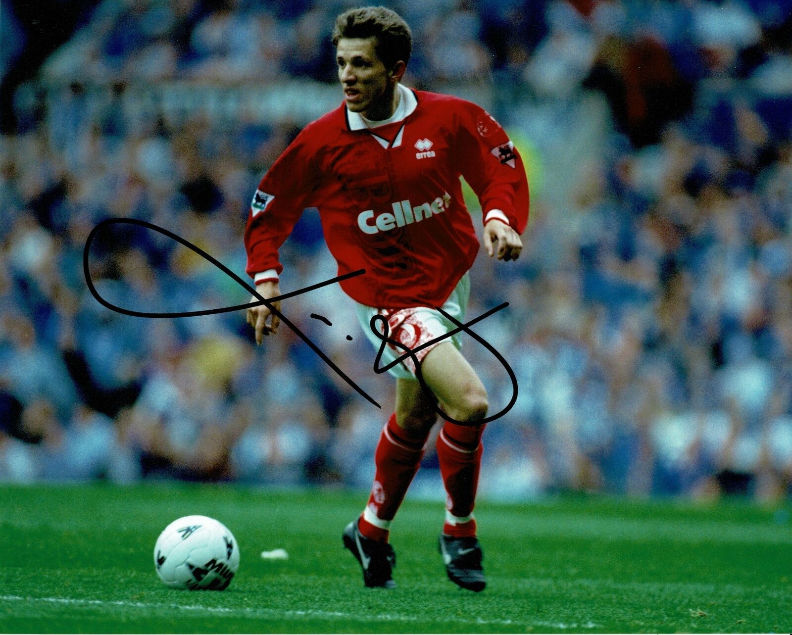 Juninho Signed 10X8 Photo Poster painting Middlesbrough F.C. & Brazil Autograph AFTAL COA (1190)