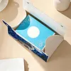 DIY Diamond Art Tissue Box Holder Wolf PU Leather Diamond Art Desktop Organizer Resin Rhinestone Storage Organizers Gem Art Home Office Decor Craft Gift