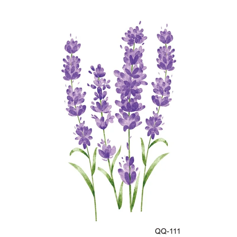 Small Waterproof Temporary Tattoo Sticker Colorful Feather Flower Leaves Planet Moon Women Body Art Wrist Neck Fake Tattoos Men