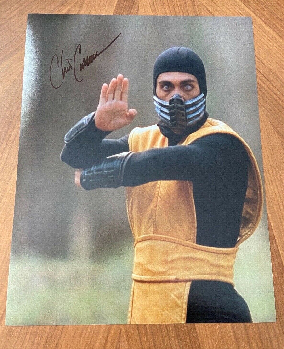 * CHRIS CASAMASSA * signed 11x14 Photo Poster painting * MORTAL KOMBAT * SCORPION * PROOF * 4