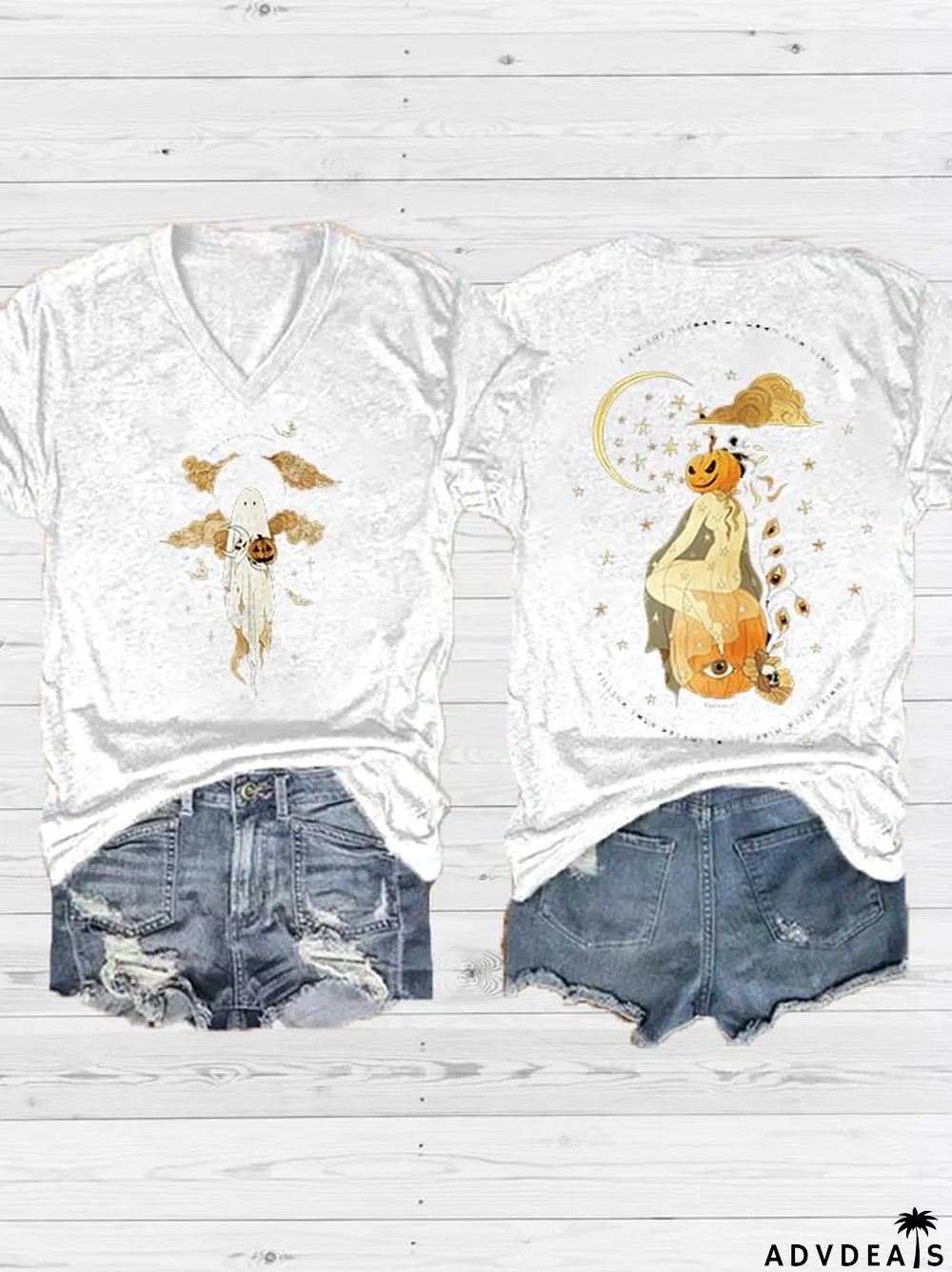 Women's Ghost Art Casual T-Shirt