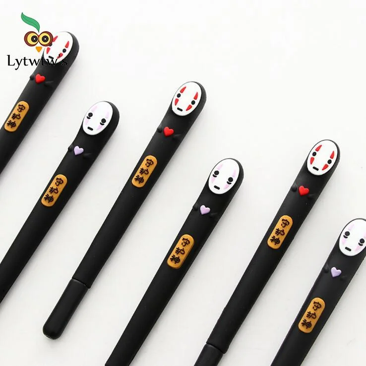 Japanese Funny stationery cute Kawaii gel pen anime creative faceless man school Office Supplies spirited away Lovely cartoon