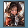 Diamond Painting -DIY Full Square Drill Little Girl（45x55cm）