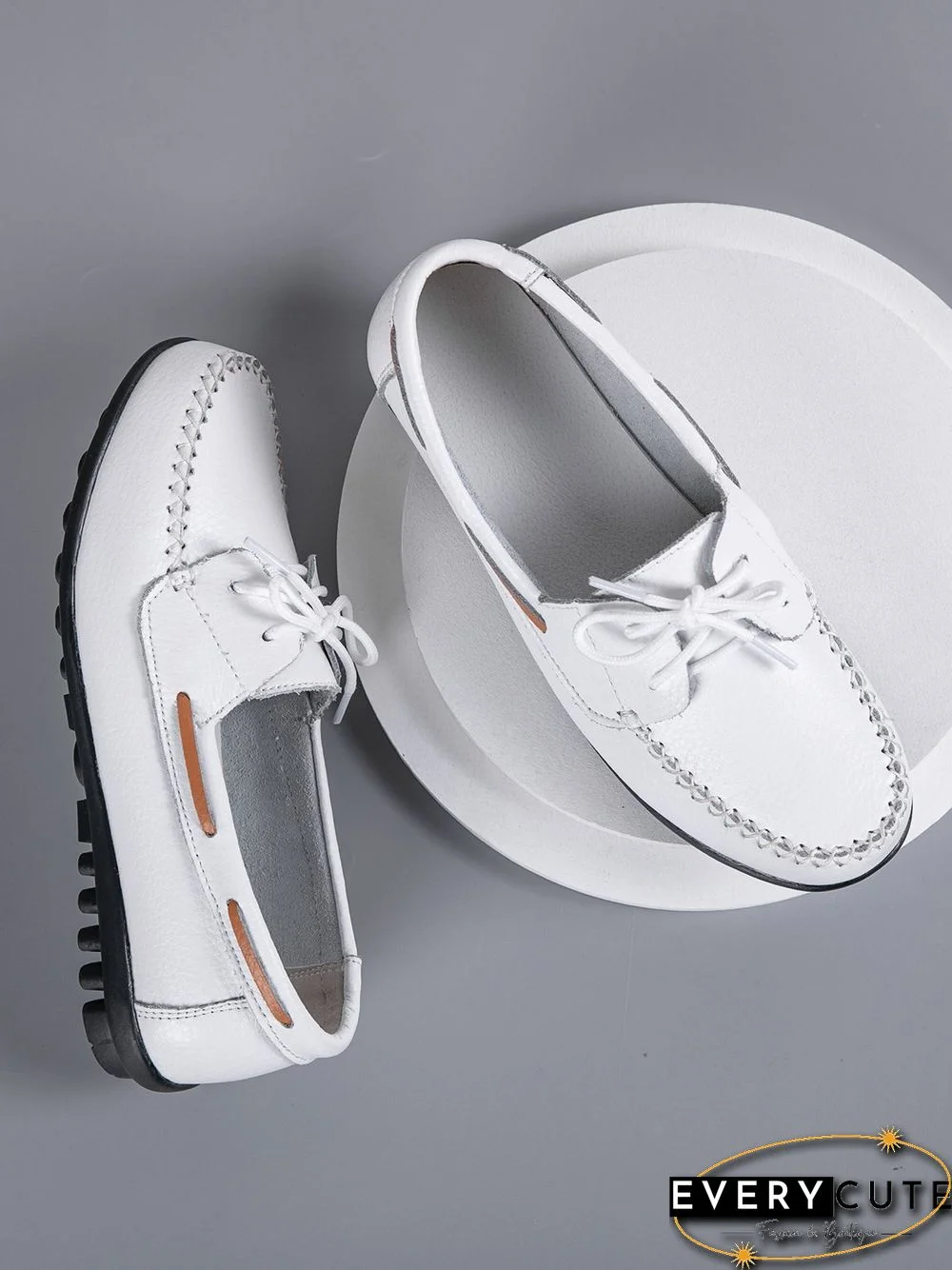 Retro Casual Simple Lace-up Flat Shoes