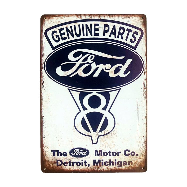 Ford Service - Vintage Tin Signs/Wooden Signs - 7.9x11.8in & 11.8x15.7in