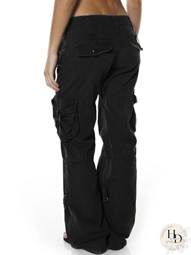 Streetwear-Inspired Black Cargo Pants
