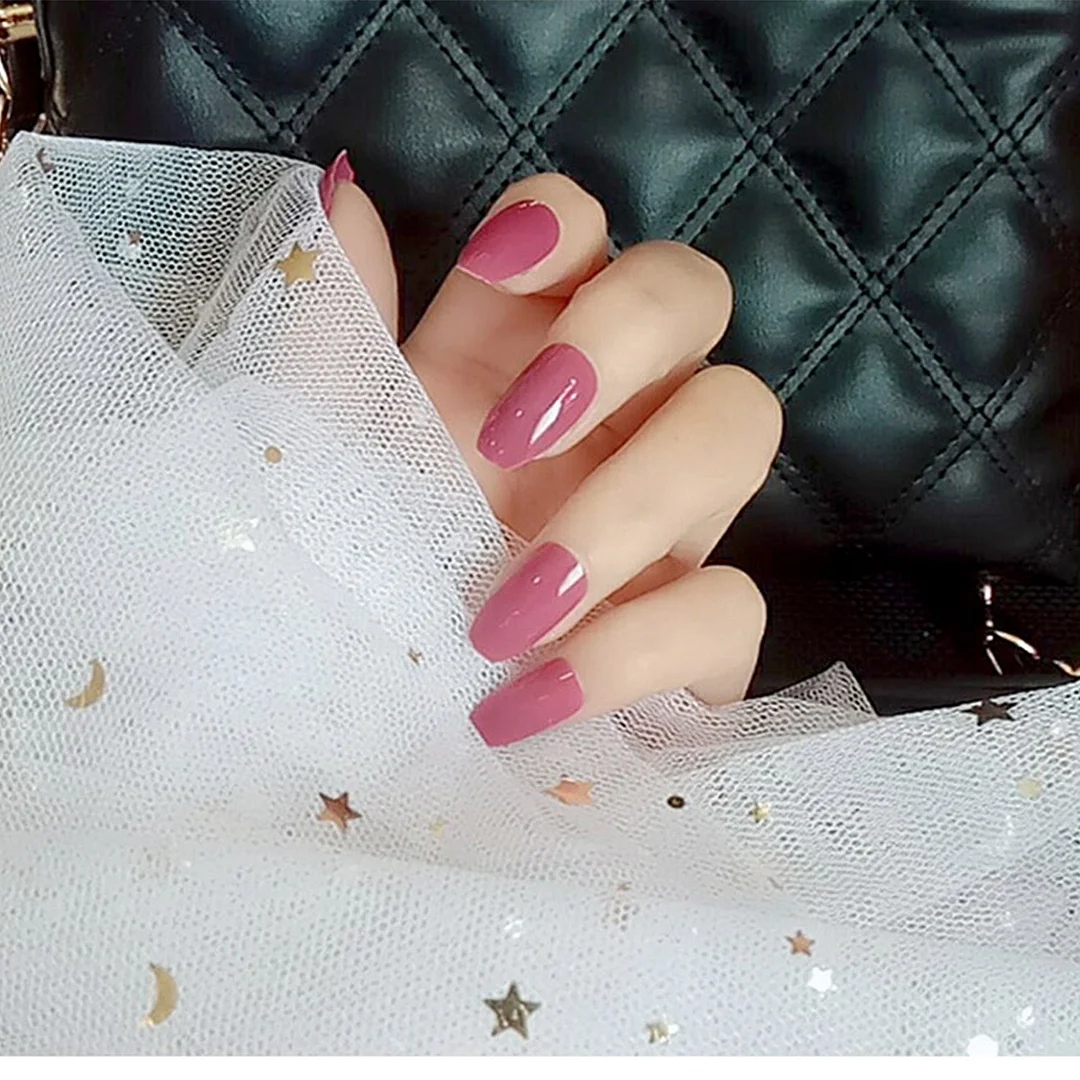 24Pcs Detachable French False Nails Ballerina Wearable Artificial Stiletto Fake Nails DIY Press Glue Full Cover Coffin Nail Tips