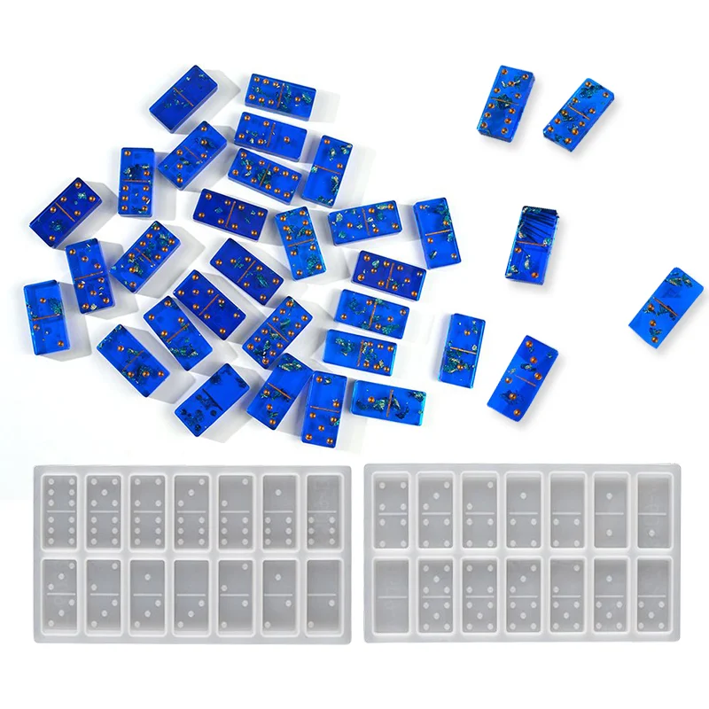2 Pack Domino Game Resin Molds