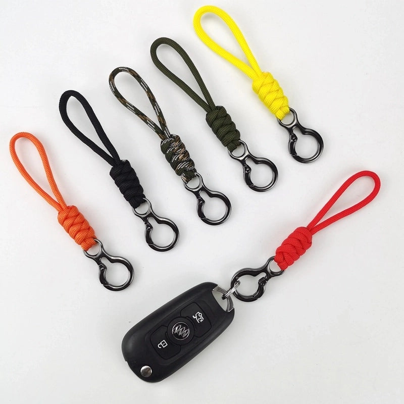 Key Chain 8-character Buckle Hand-woven Umbrella Rope Wrist Lanyard Racket Buckle Anti-loss Rope Car Household Tools Anti-loss