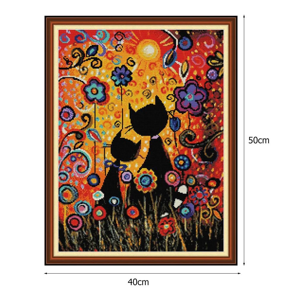 14ct Stamped Cross Stitch - Cat(40*50cm)