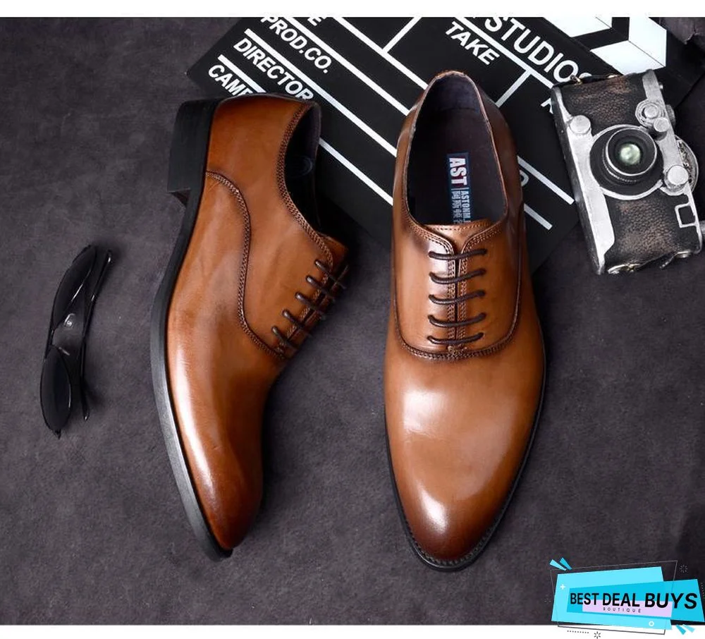 Men Formal Shoes Genuine Leather Italian Designer Shoes