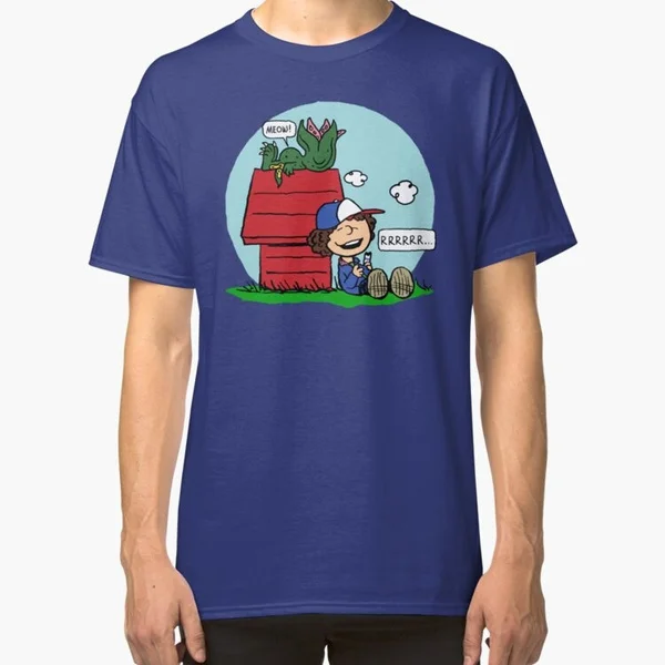 Stranger Things Dustin And Dart Men's O-Neck T-Shirt Short Sleeve Printed Shirt Tops(Size:S/M/L/Xl/2Xl/3Xl/4Xl/5Xl/6Xl)