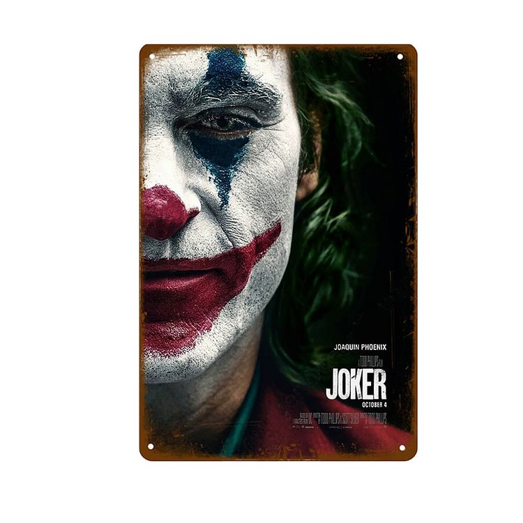 Film DC classique Le Joker - Enseigne Vintage Métallique/Enseignes en bois - 20*30cm/30*40cm