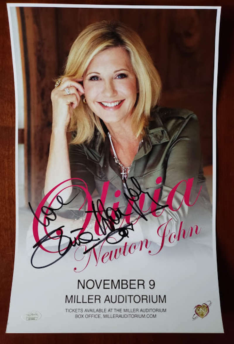 Olivia Newton John Jsa Coa Hand Signed 11x17 Concert Poster Photo Poster painting Autograph