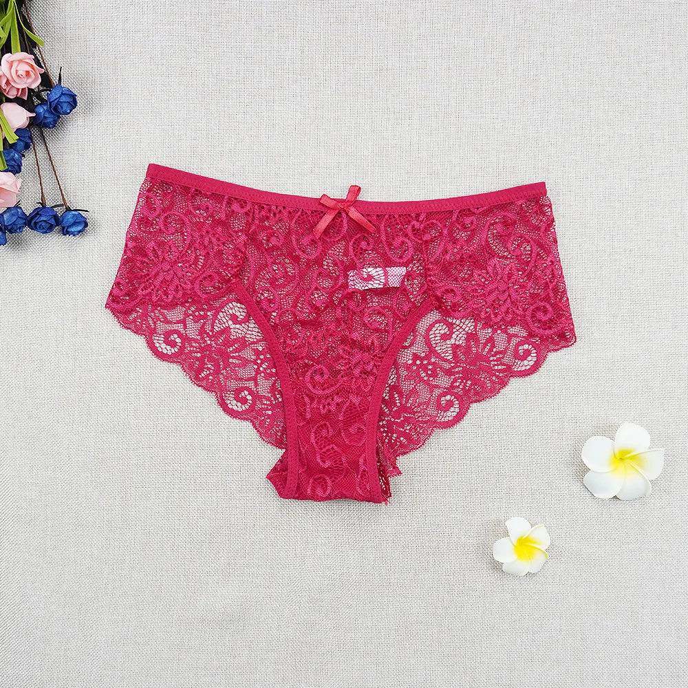 Billionm Women Full Lace Underwear Briefs Transparent Panties Sexy Fashion Plus Size S-XL Panty Womens Breathable Underpants Shorts