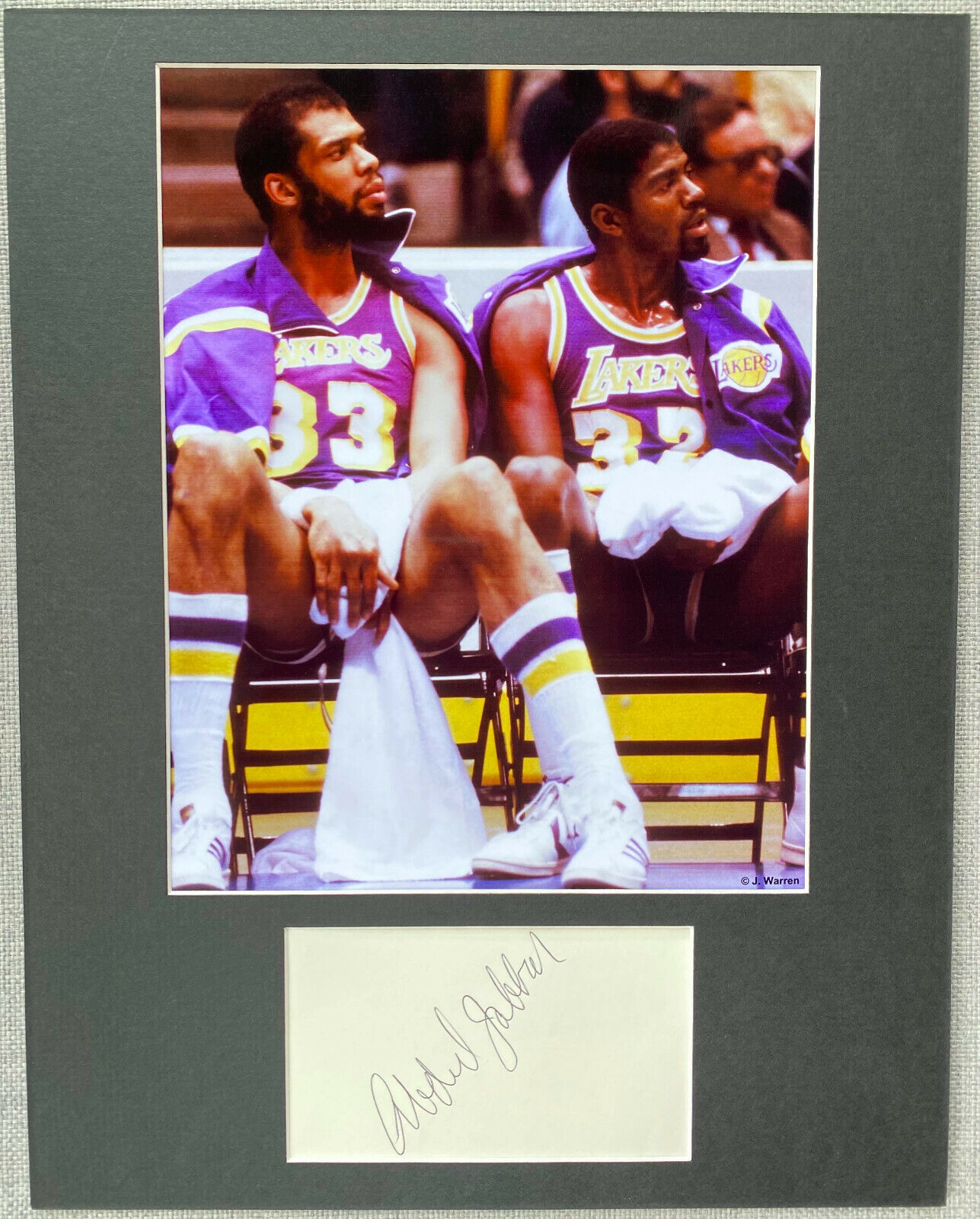 Kareem Abdul Jabbar Signed Autograph Photo Poster painting Display - LA Lakers, Magic Johnson