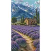 Lavender Fields In Alps-14CT Stamped Cross Stitch 65*110cm/25.59*43.31in(Big Size)