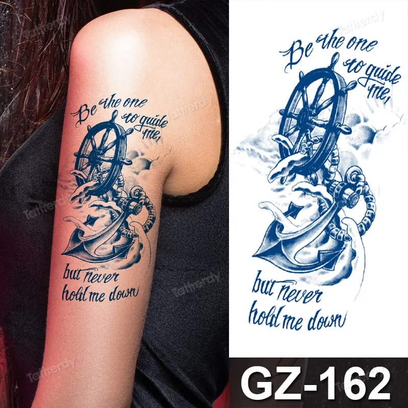 waterproof temporary tattoos men sleeve armband tattoo letter wings flowers long lasting juice ink tattoo sticker fake body art