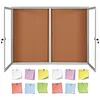 [US Local Warehouse] Enclosed Bulletin Board with Locking Door Outdoor Bulletin Board Aluminum Frame Wall Display Case Weatherproof for  Office Commercial Hospital Etc