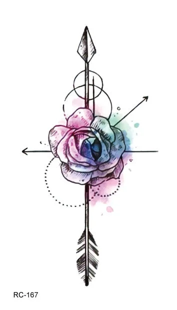 Mermaid Cat Fox Flower Wind chimes rabbit Waterproof Temporary Tattoo Sticker Rose Flash Tattoos Body Art Fake Arm tatoo Women