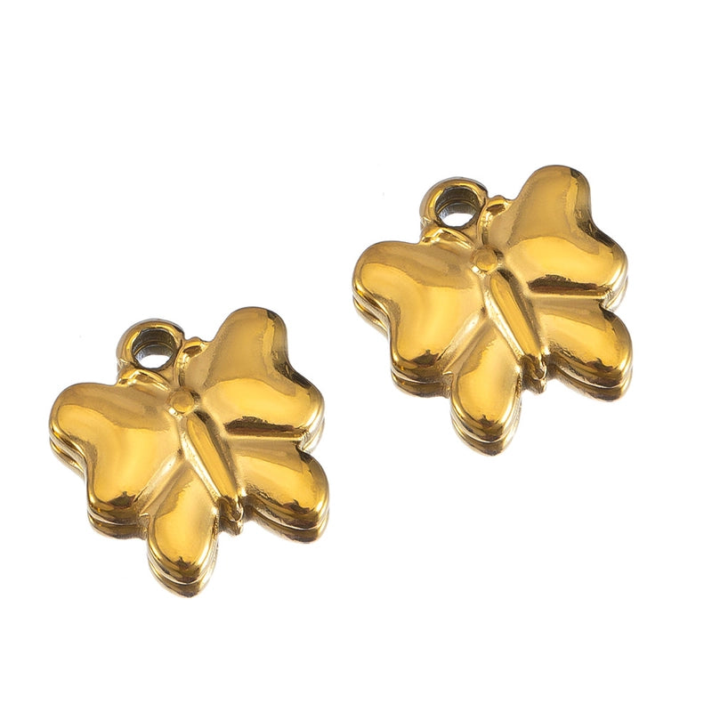 10 PCS/Package 14 * 12mm 304 Stainless Steel Tortoise Dolphin Shell Pendant Jewelry Accessories