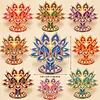 DIY Lotus Flower Pearls & Diamond Painting Candle Holder Acrylic Three-Dimensional Aromatherapy Rack Home Decor Gift