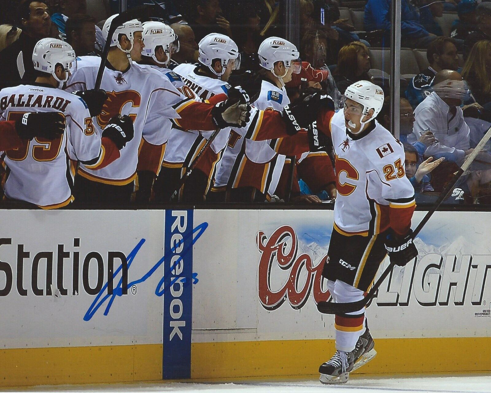 Sean Monahan Signed 8x10 Photo Poster painting Calgary Flames Autographed COA I