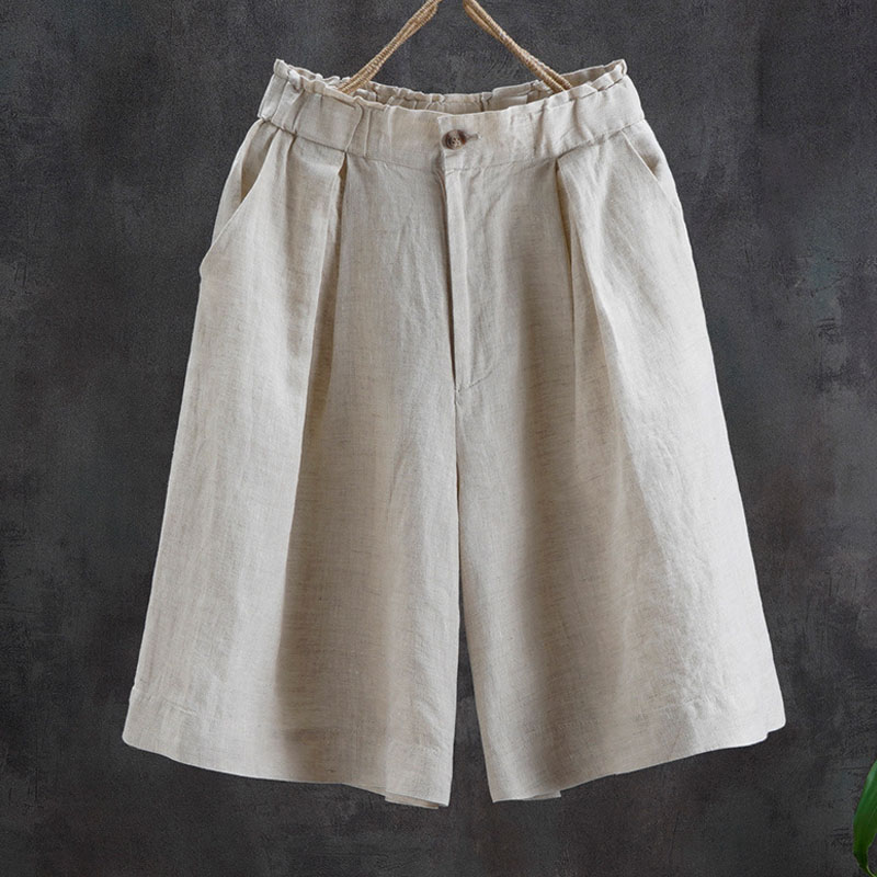 Cotton and linen thin all-match casual pants
