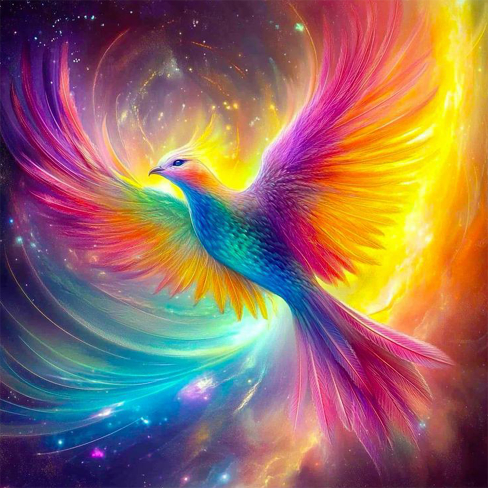 Phoenix With Wings 30*30cm(canvas) full round drill diamond painting