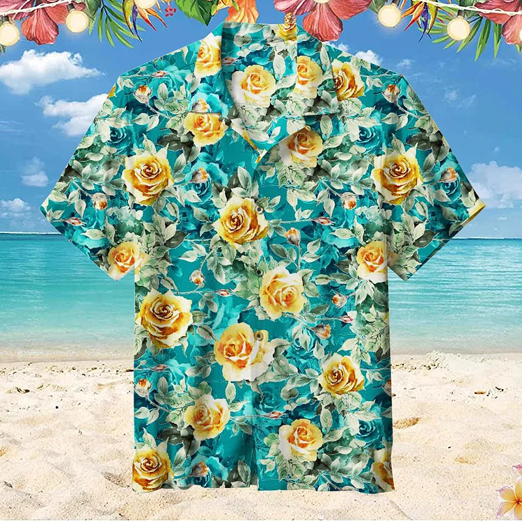 Printed Nostalgic Vintage Style | Unisex Hawaiian Shirt