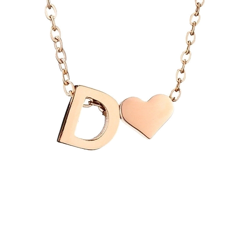 Stainless Steel Titanium Steel 14K Gold Plated Fashion Plating Letter Necklace
