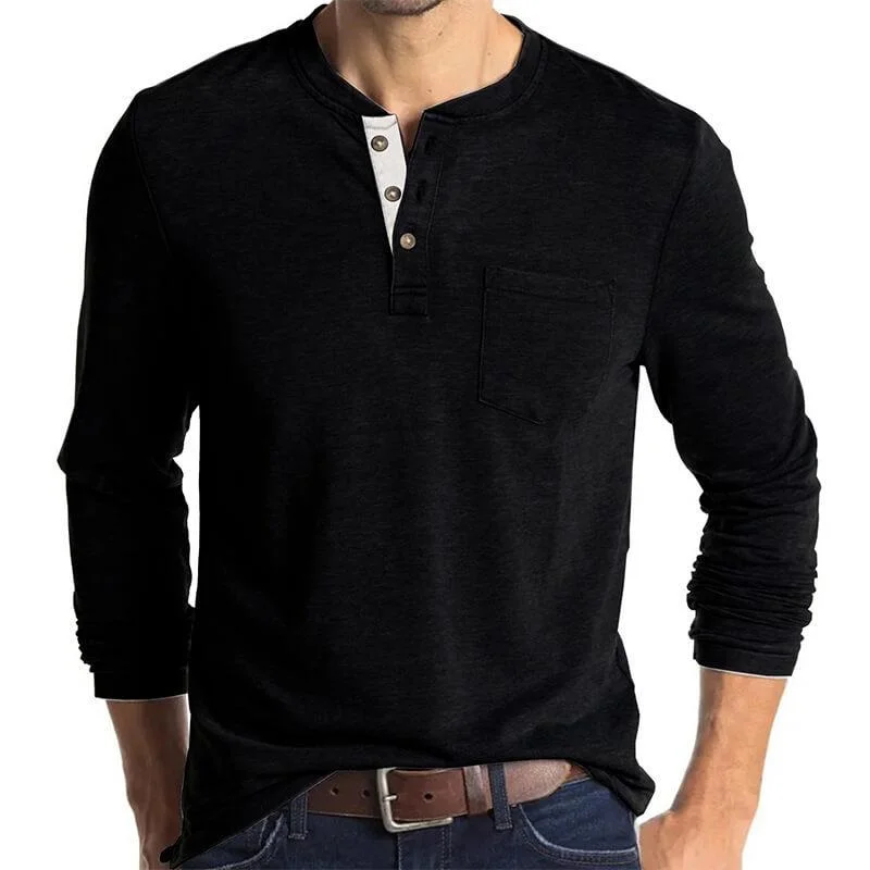 Men's Fashion Casual Henley  Shirts Sale