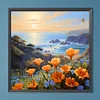 Fleurs Bord De Mer-Perceuse Ronde Peinture Diamant-40*40CM