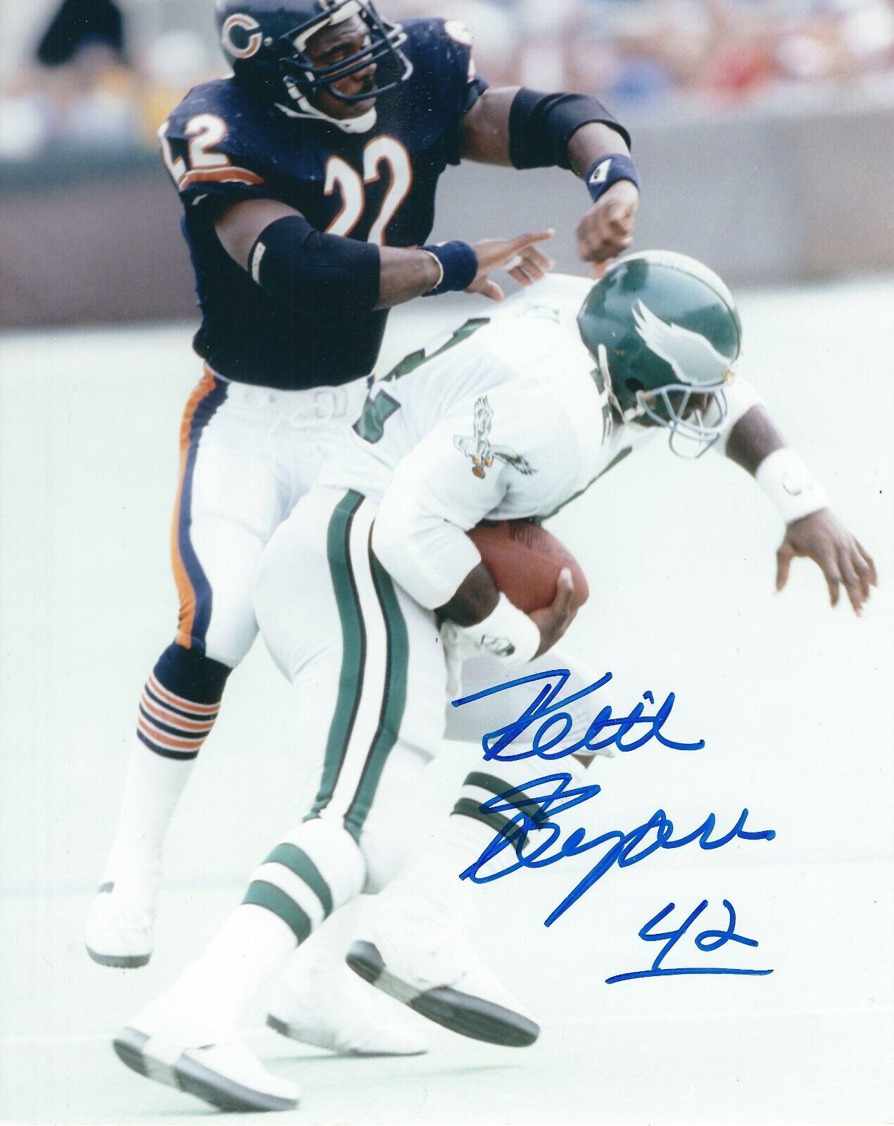 Signed 8x10 KEITH BYARS Philadelphia Eagles Autographed Photo Poster painting - w/COA