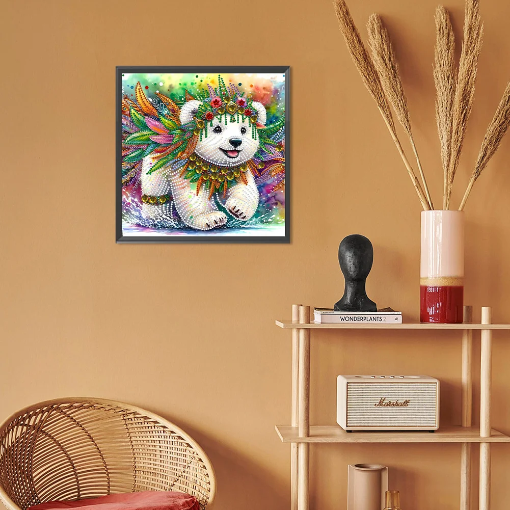 Diamond Painting - Partial Special Shaped Drill - Bear (Canvas|30*30cm)