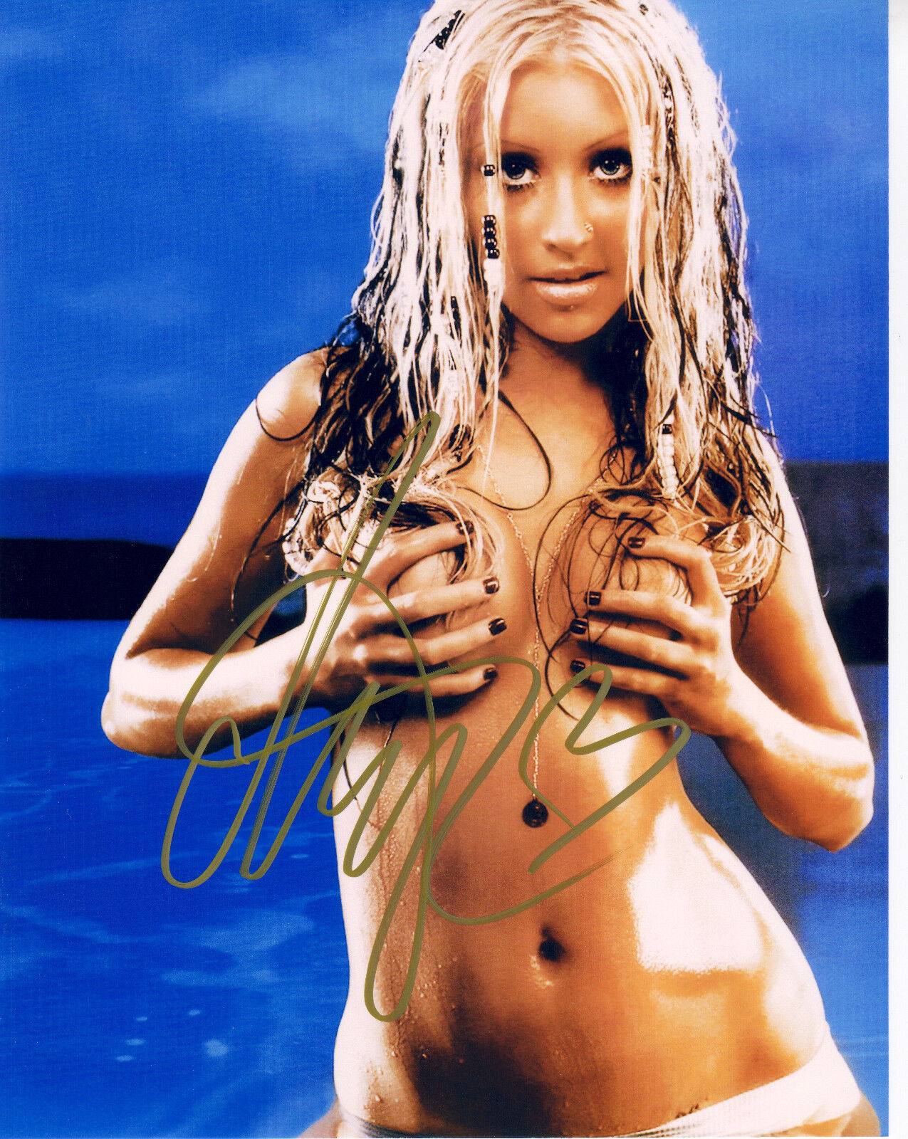 CHRISTINA AGUILERA AUTOGRAPH SIGNED PP Photo Poster painting POSTER 4